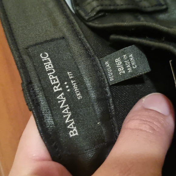 Banana Republic Coated Mid-Rise Skinny Fit Jeans Black Size 6R/28 - Picture 6 of 13